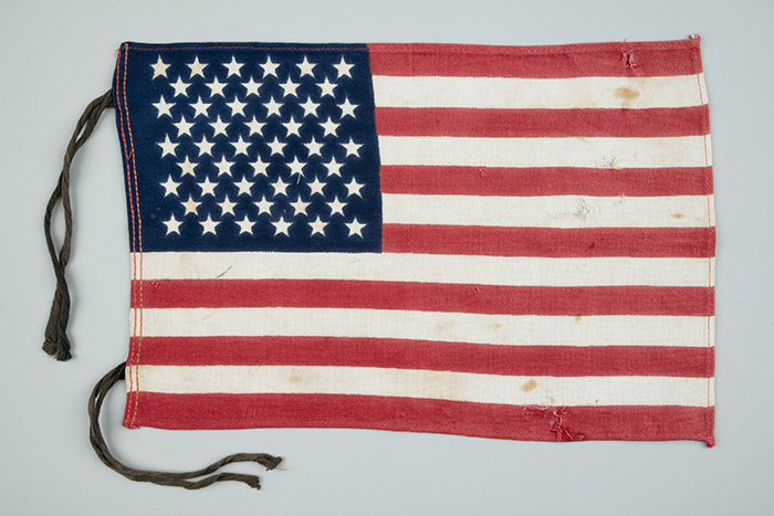 Image of Miniature American flag carried by Jim Whittaker on his summit of Mr. Everest, May 1, 1963