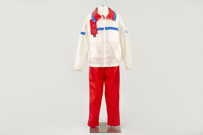Image of Red Goodwill Games track pants, 1990