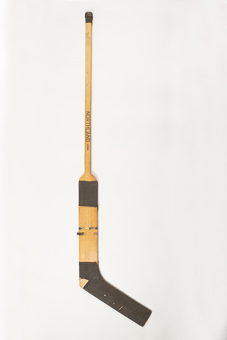 Image of Seattle Totems goalie hockey stick signed by the 1958-1959 team players