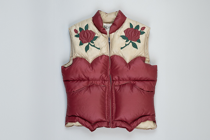 Image of Down vest with roses from Ripstop Rose, ca. 1975