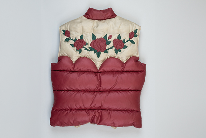 Image of Down vest with roses from Ripstop Rose, ca. 1975