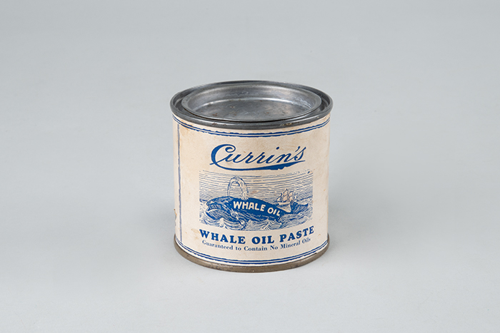 Image of Currin's Whale Oil Paste can, ca. 1930s