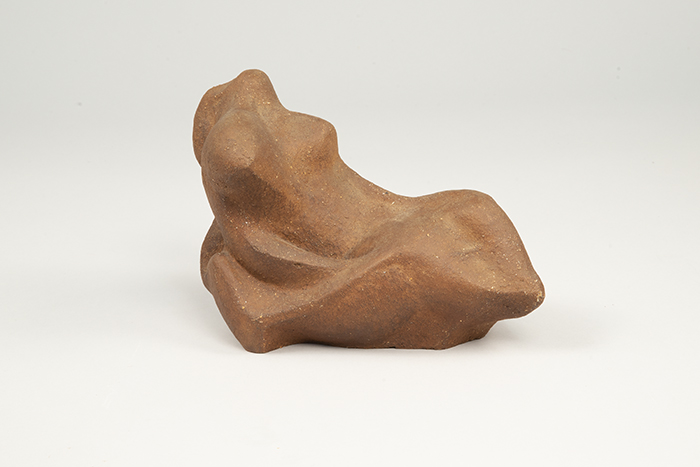 Image of Abstract terra cotta sculpture made by Everett DuPen, ca. 1950-2000