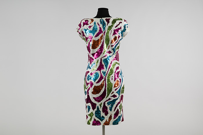 Image of Multicolored sequin dress, 1991