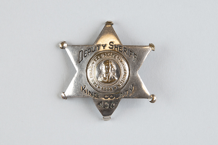Image of King County Deputy Sheriff Badge #400, 1940s-1950s