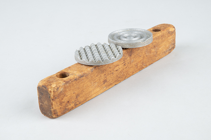 Image of Homemade cookie press from Borracchini's Bakery, ca. 1970s