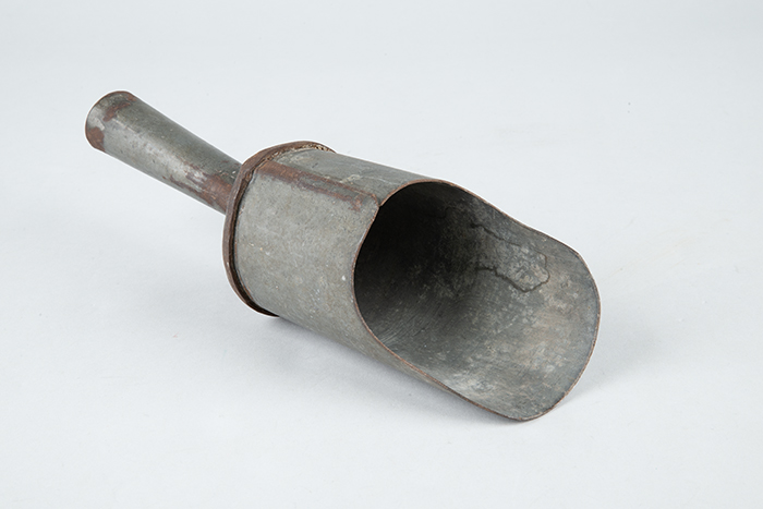 Image of Flour and sugar scoop from Borracchini's Bakery, ca. 1940s