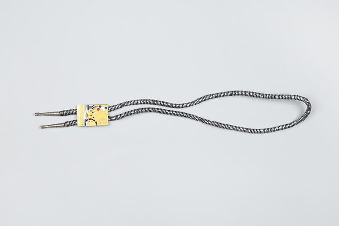 Image of Bolo tie with enamel pendant, 