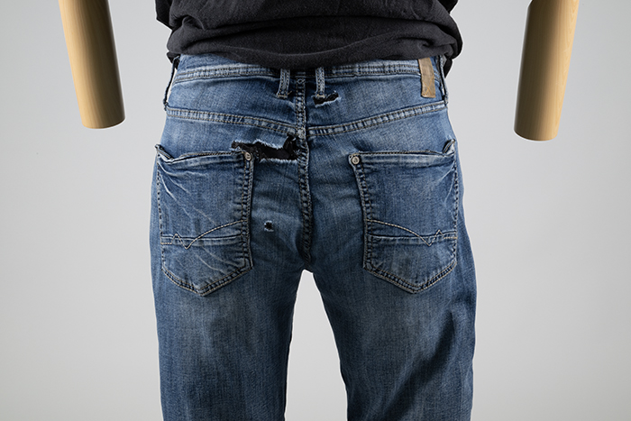 Image of Leather jacket and jeans worn for 