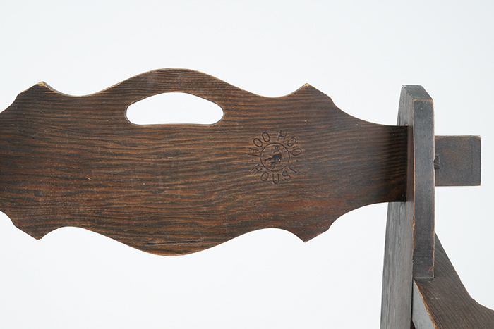 Image of Chair from the house of the Hoo-Hoo lumberman fraternal organization, 1909