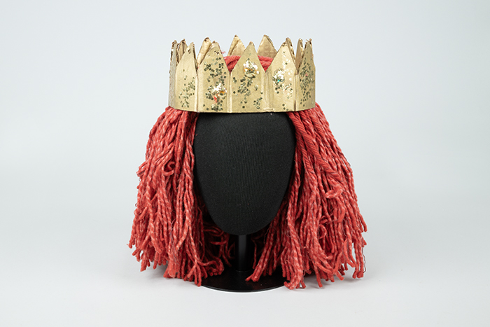 Image of Wig and crown worn by Gertrude on J.P. Patches show, ca. 1970-2000