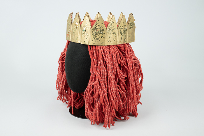 Image of Wig and crown worn by Gertrude on J.P. Patches show, ca. 1970-2000