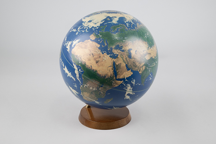 Image of Globe with no political boundaries, used on Bill Nye the Science Guy TV show, 1990s