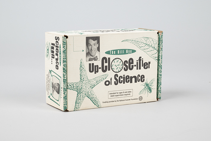Image of Up-Close-ifier of Science product package from the Bill Nye collection, 1990s