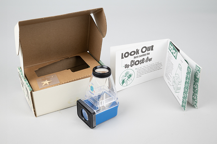 Image of Up-Close-ifier of Science product package from the Bill Nye collection, 1990s