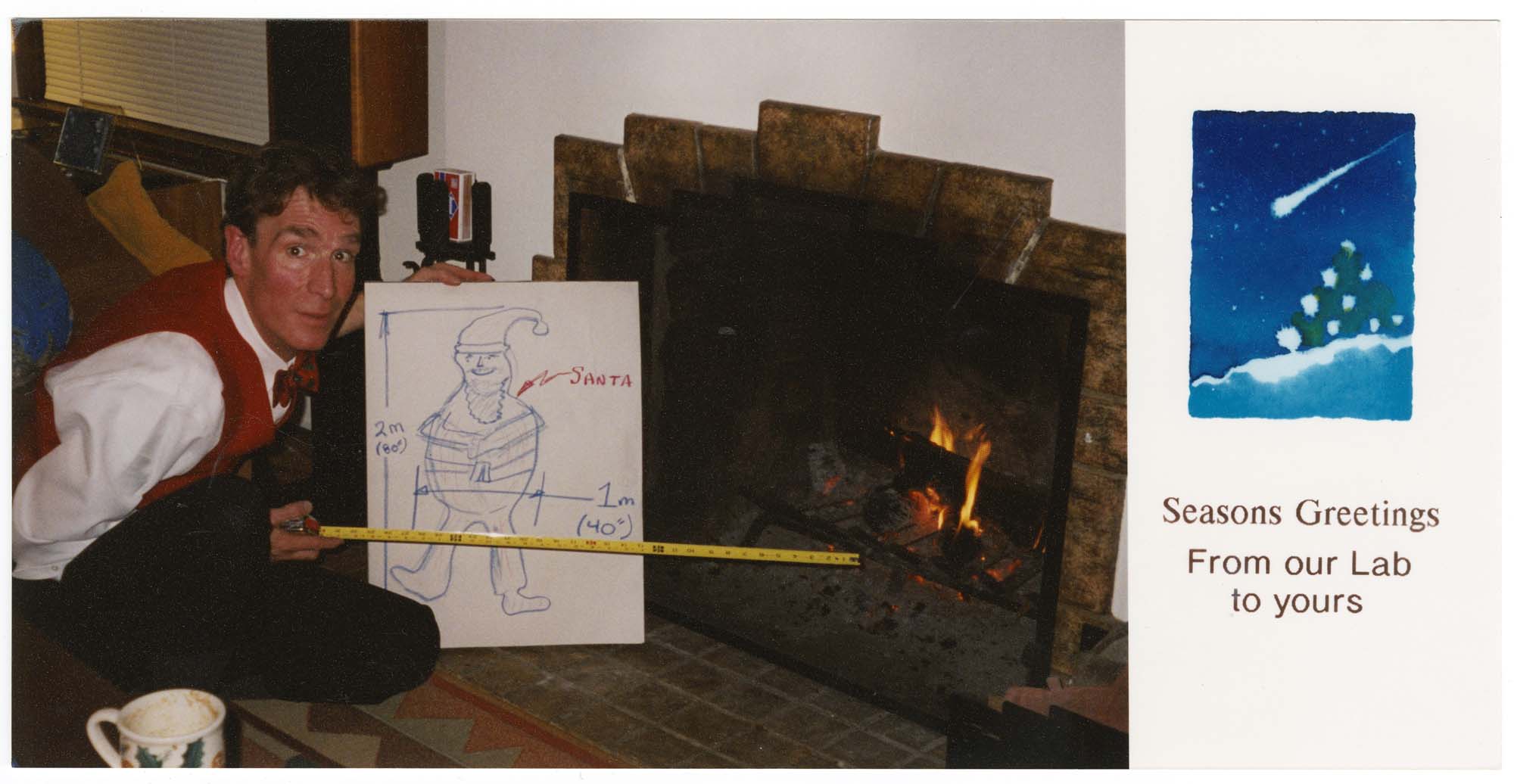 Image of Seasons Greetings card from Bill Nye, circa 1995