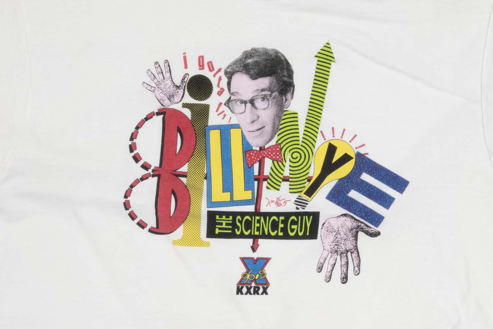 Image of Bill Nye the Science Guy t-shirt, 1992
