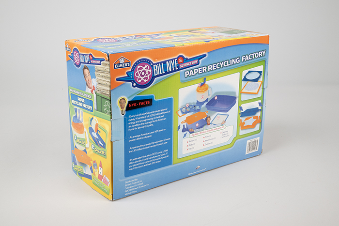 Image of Paper recycling factory product package from the Bill Nye collection, ca. 1990-1999