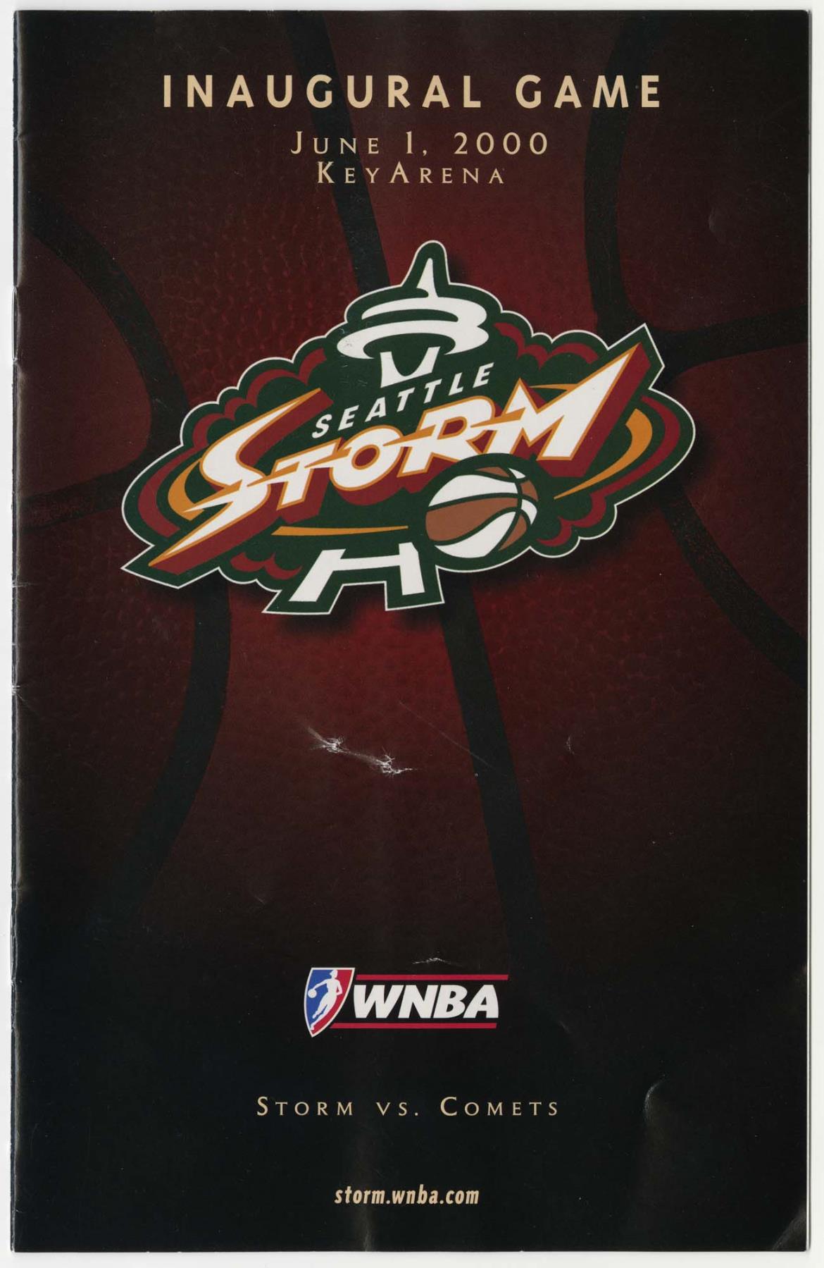 Image of Seattle Storm Inaugural Game program, June 1, 2000