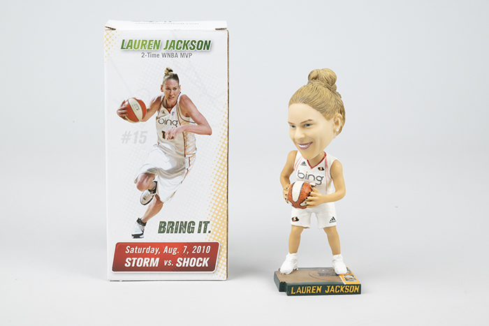 Image of Bobblehead, WNBA Seattle Storm basketball player, Lauren Jackson #15, 2010
