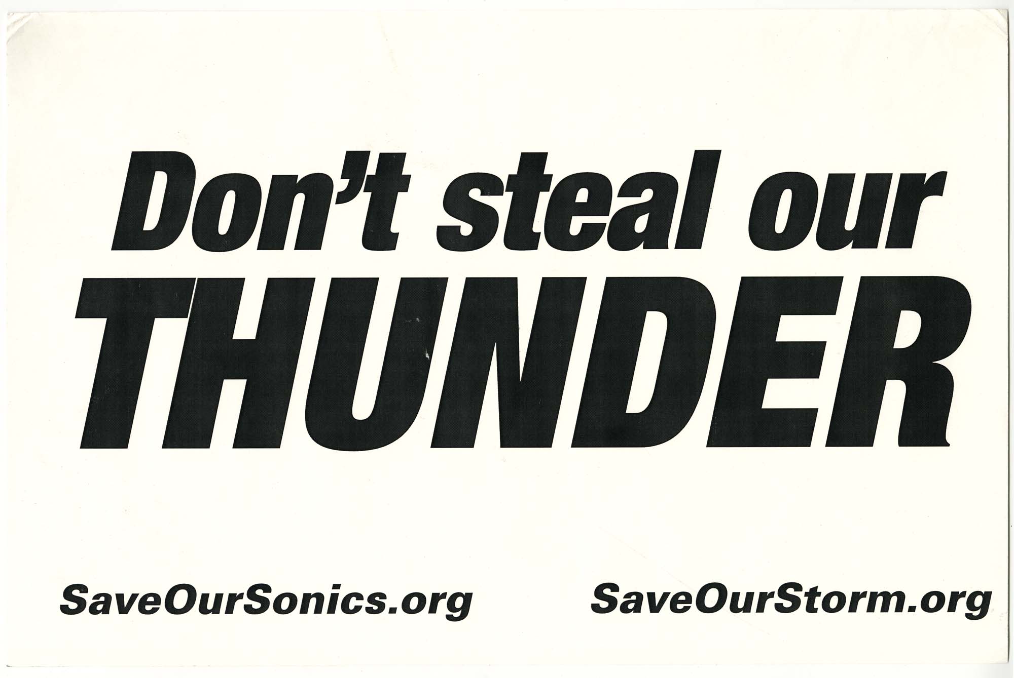 Image of Don't Steal Our Thunder poster, 2006