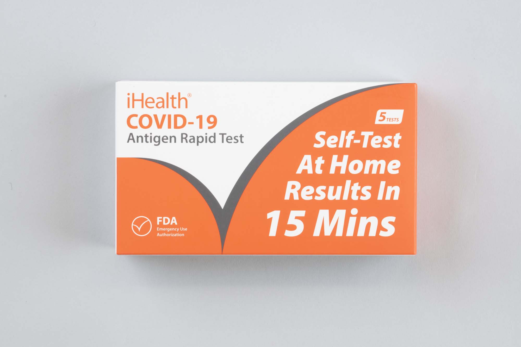 Image of Box for iHealth COVID-19 home tests, 2021