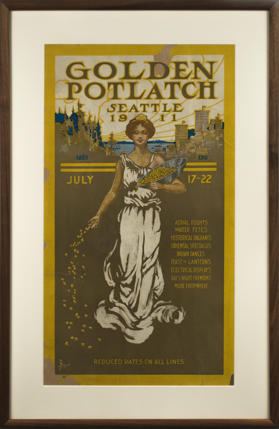 Image of Poster for Golden Potlatch celebration, 1911