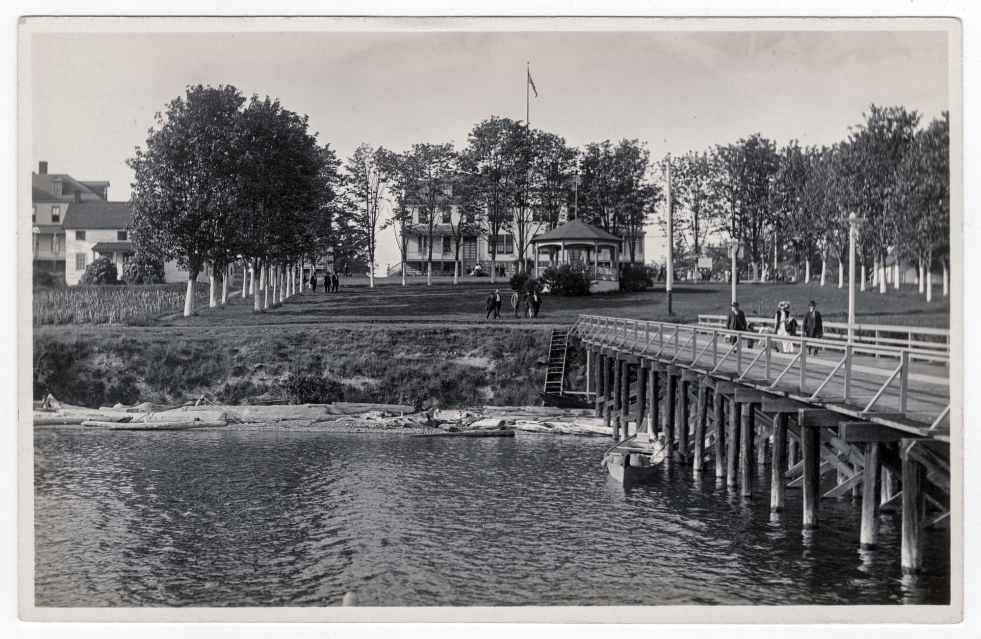 Image of Tulalip Indian School grounds, circa 1912