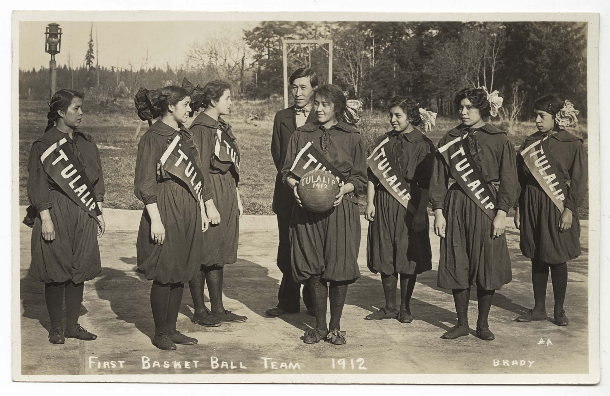 Image of Girls basketball team, Tulalip Indian School, 1912