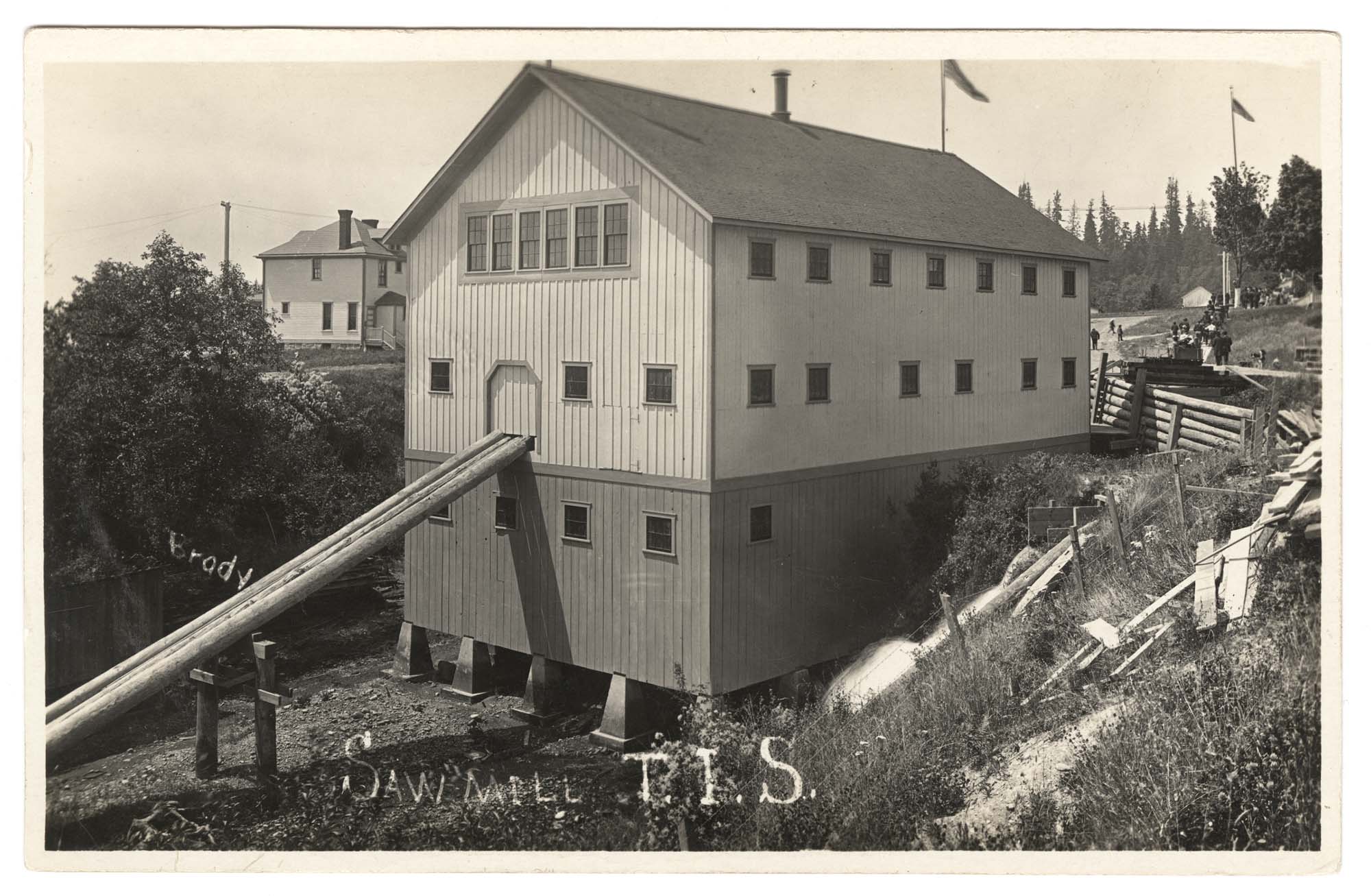 Image of Sawmill, Tulalip Indian School, circa 1912