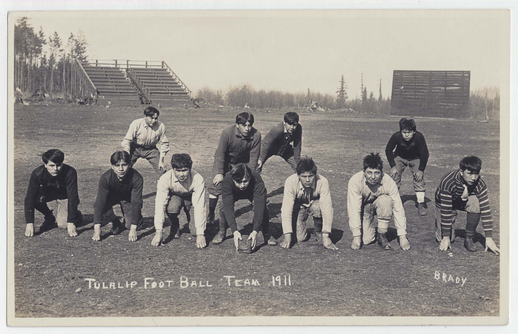 Image of Football team, Tulalip Indian School, 1911