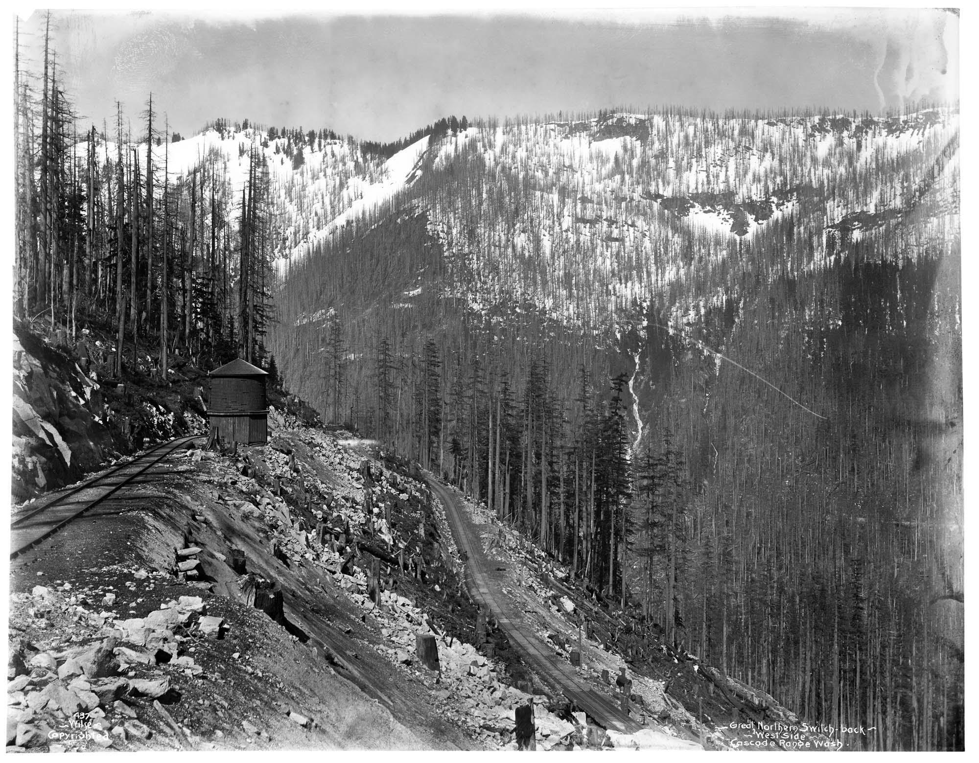 Image of Great Northern switchback, circa 1892