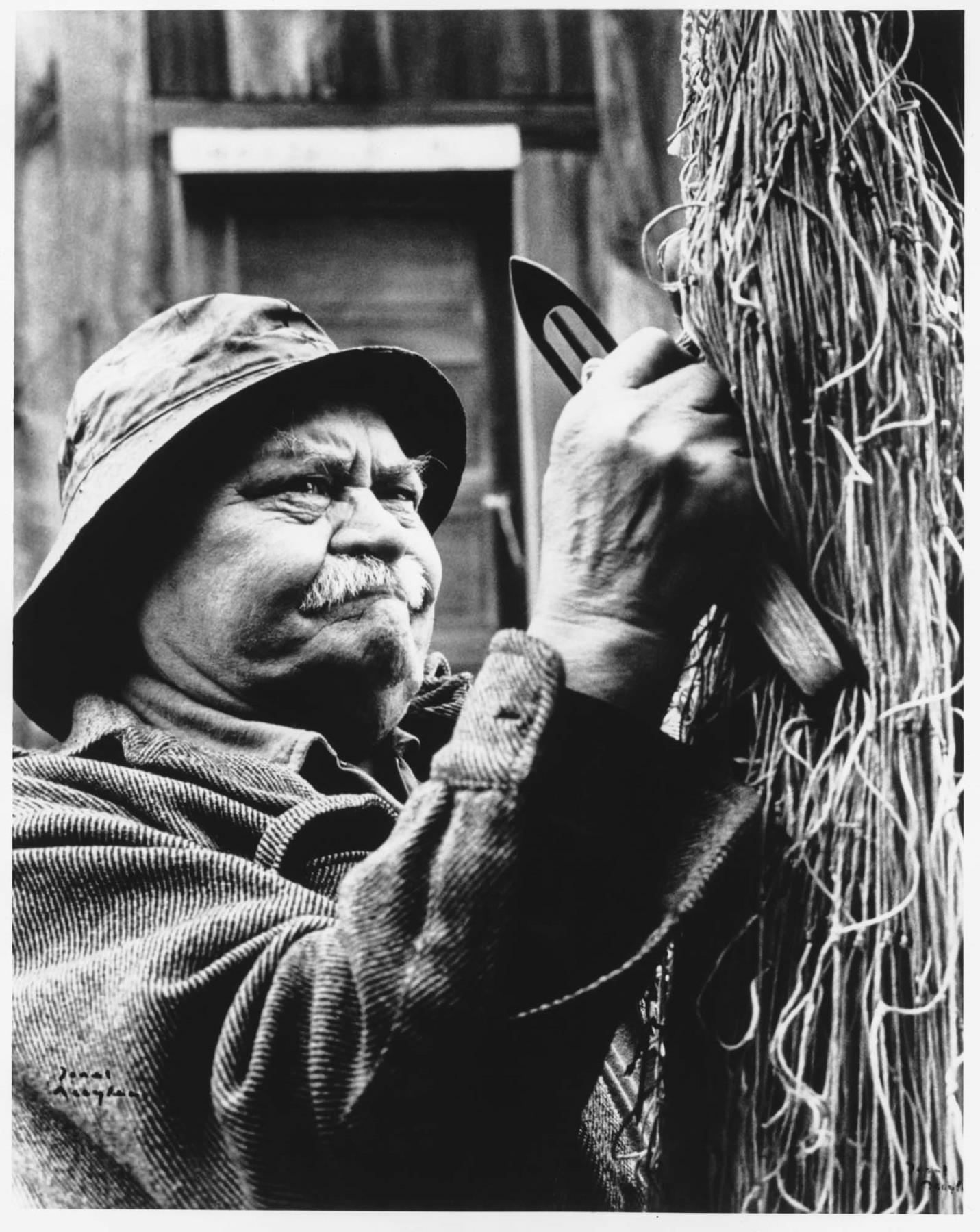 Image of Scandinavian gillnetter Oscar Hambre, LaConner, Washington, 1965