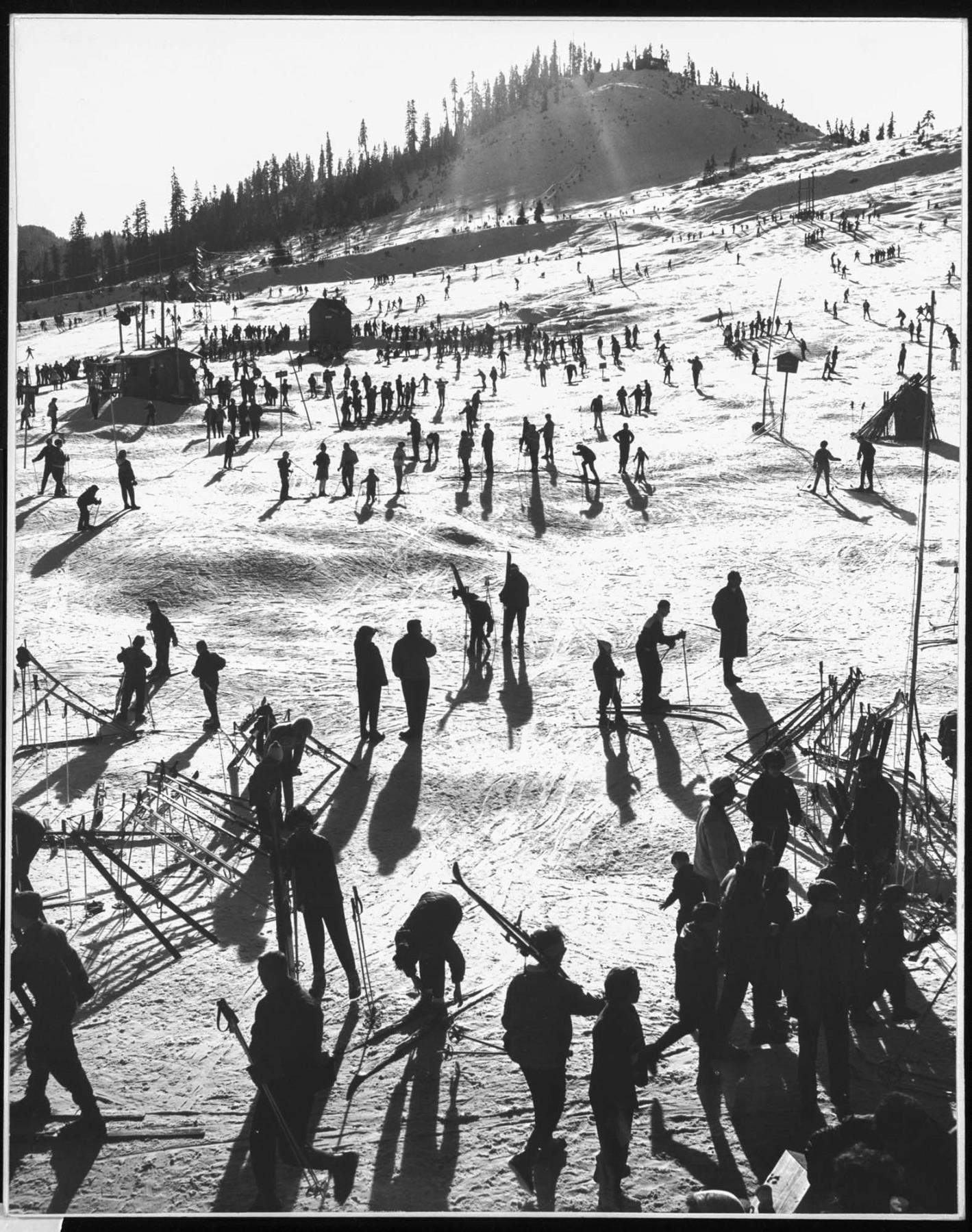 Image of Skiers at Snoqualmie Summit, 1954