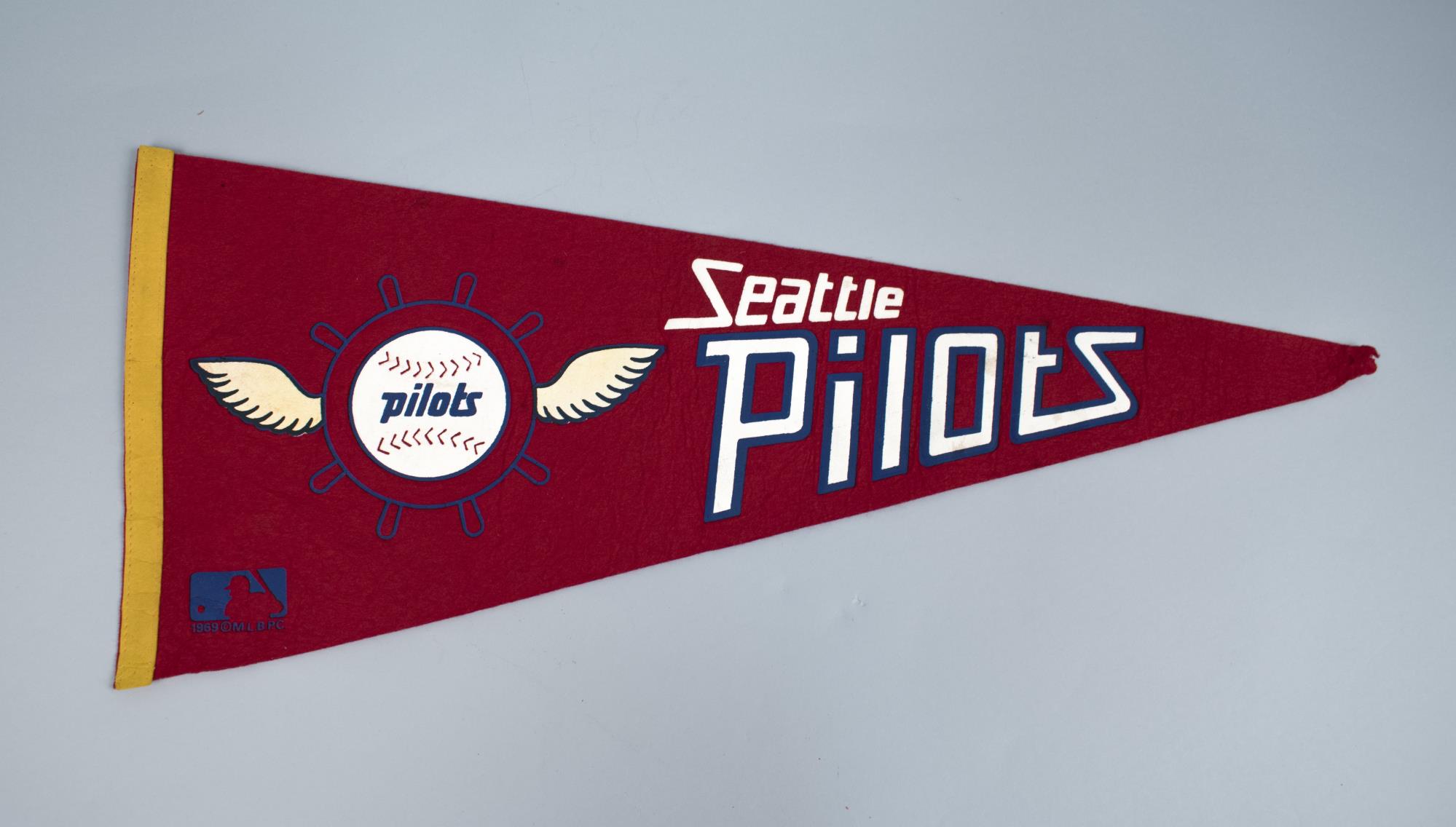 Image of Pair of Seattle Pilots baseball team pennants, 1969