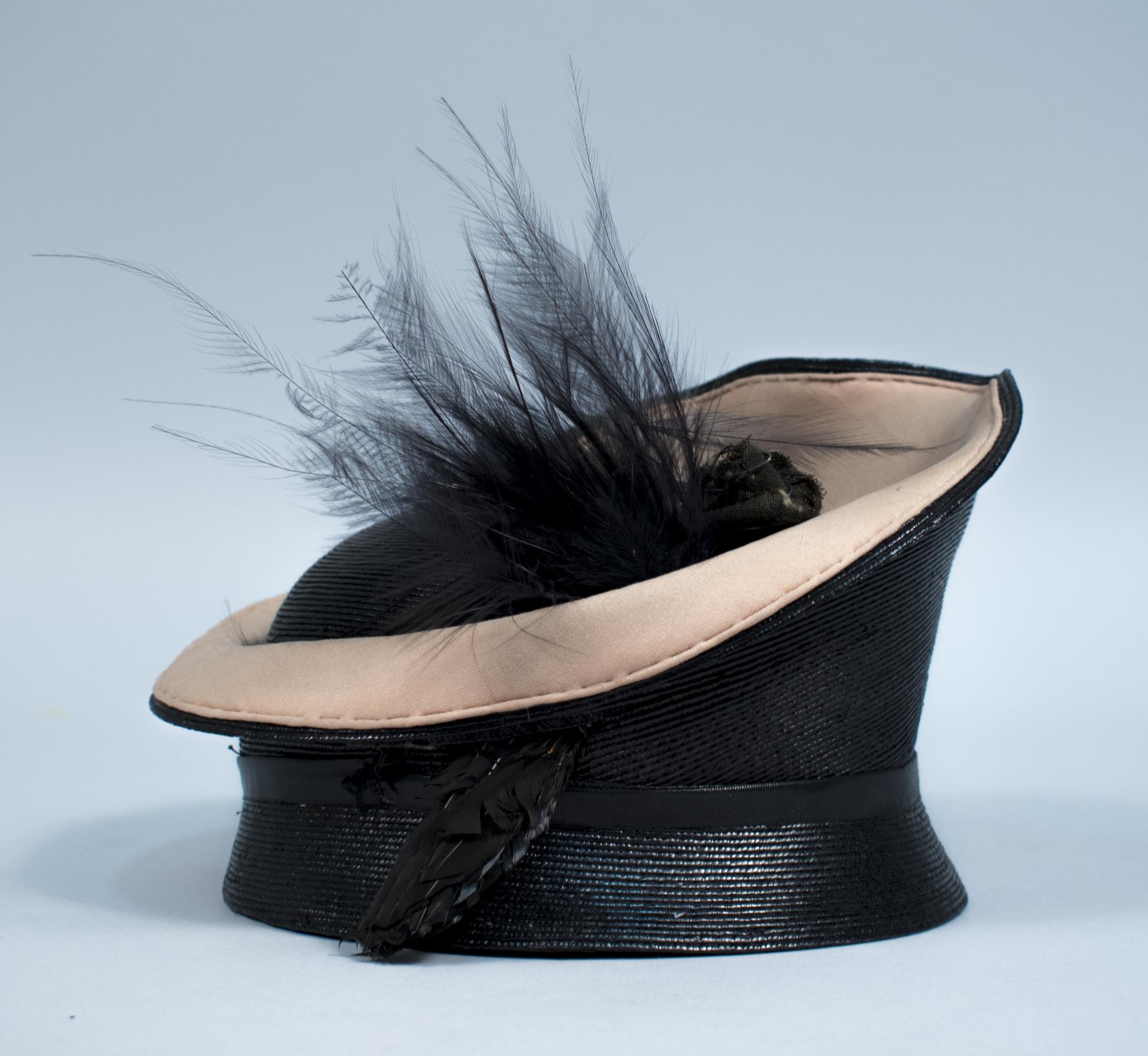 Image of Black straw hat, 1919