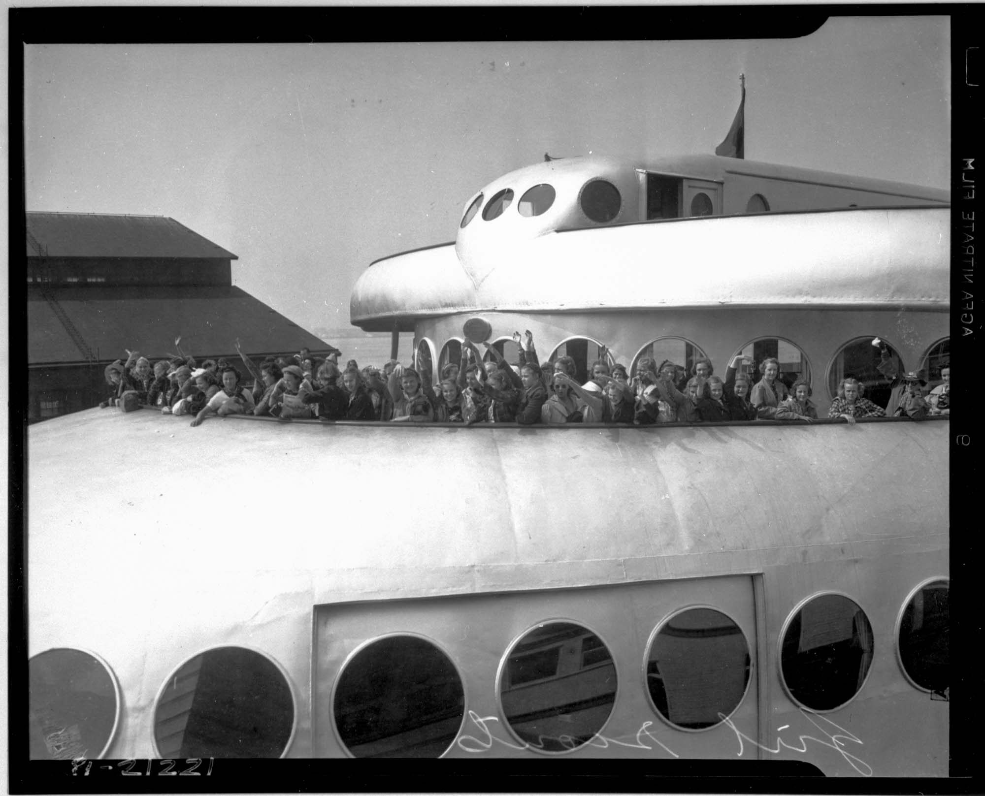 Image of Girl Scouts on the ferry 