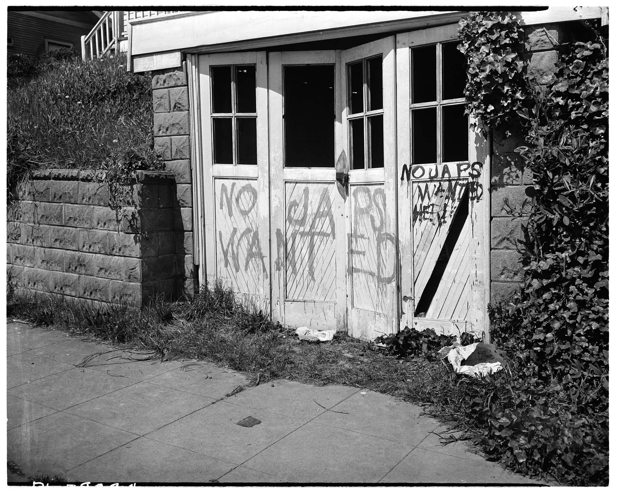 Image of Graffiti on Japanese American home, Seattle, 1945