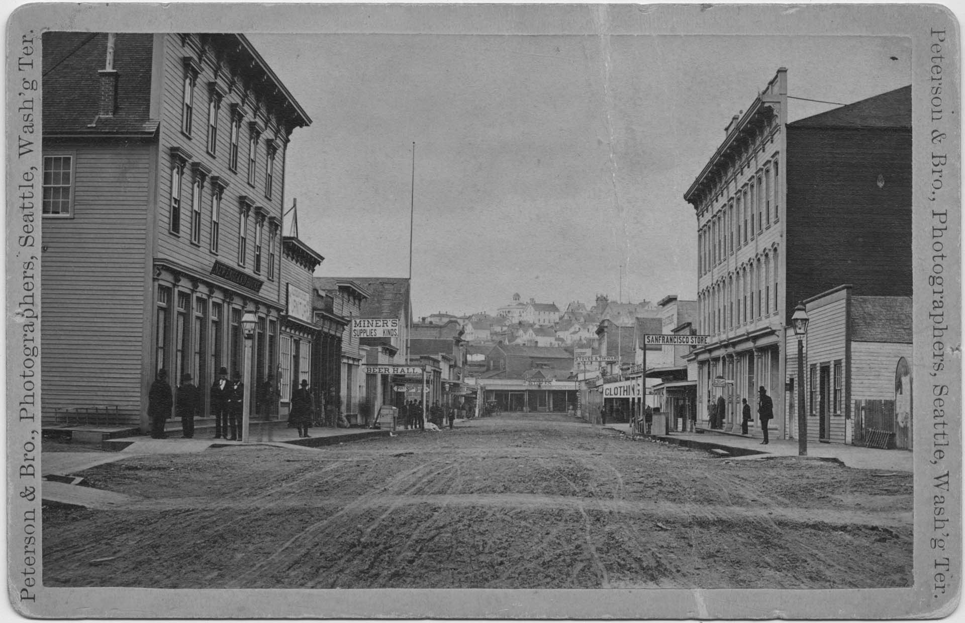 Image of Seattle's downtown before the Great Fire, Seattle, 1883