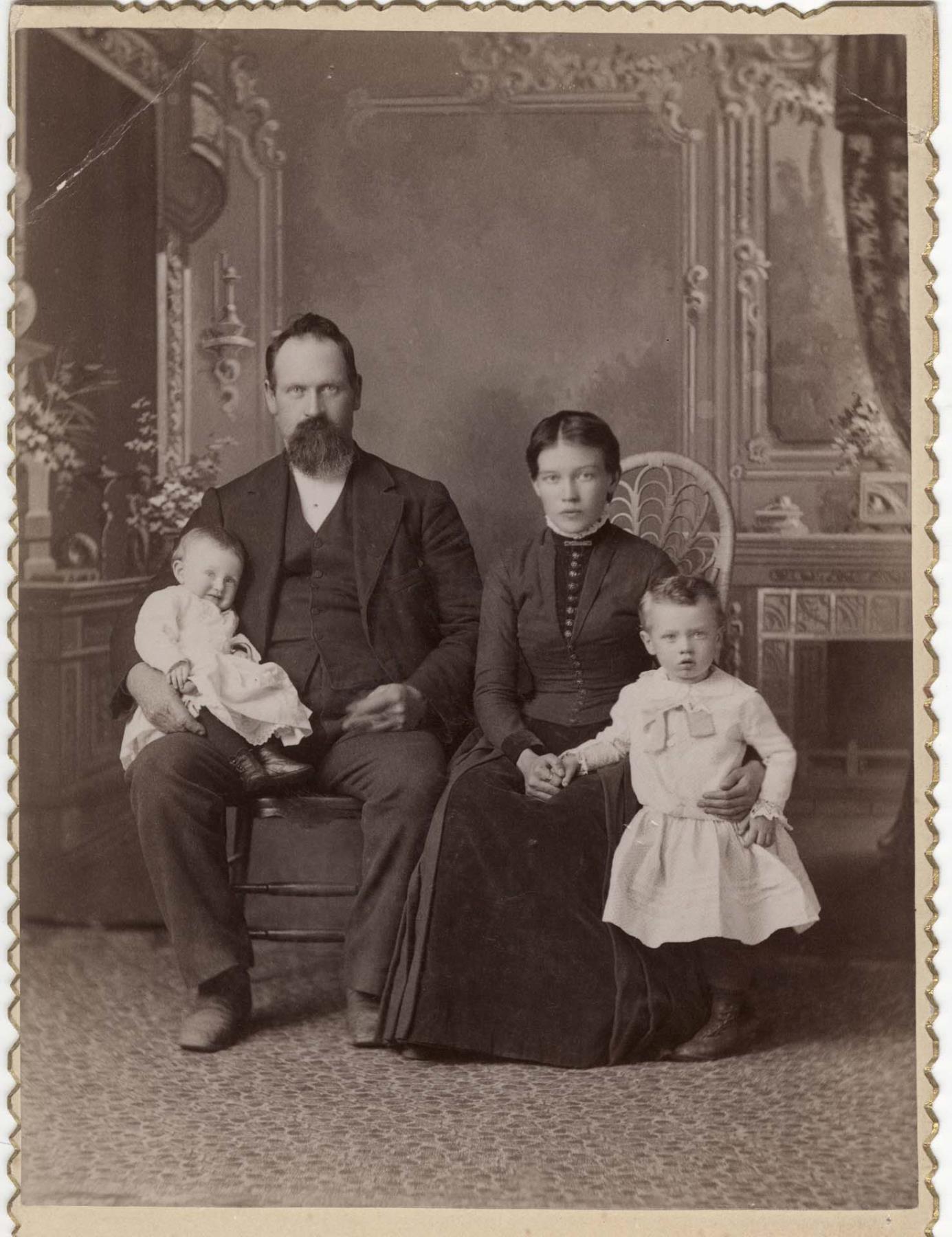 Image of Joseph William Steele and family, circa 1888