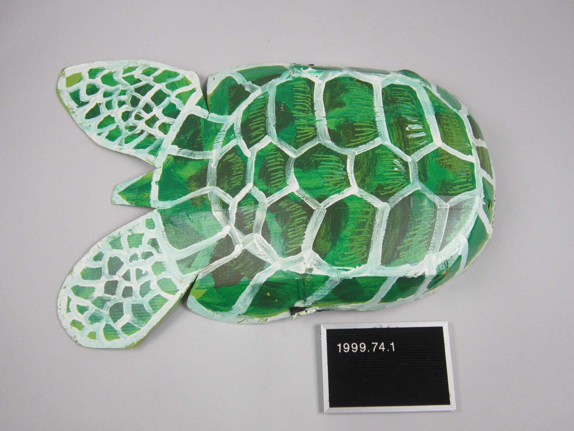 Image of Sea turtle costume shell from the World Trade Center (WTO) protests, 1999
