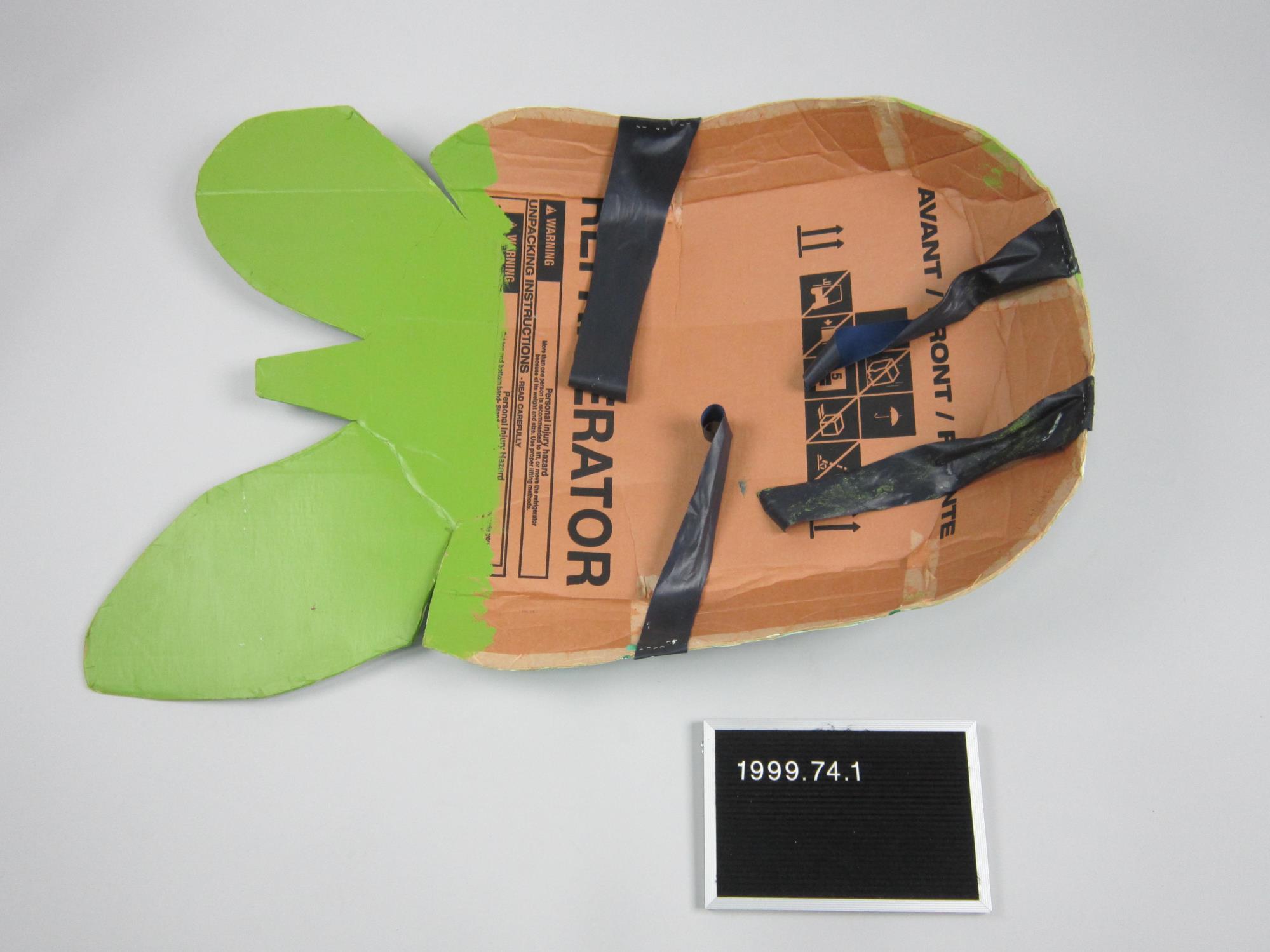 Image of Sea turtle costume shell from the World Trade Center (WTO) protests, 1999
