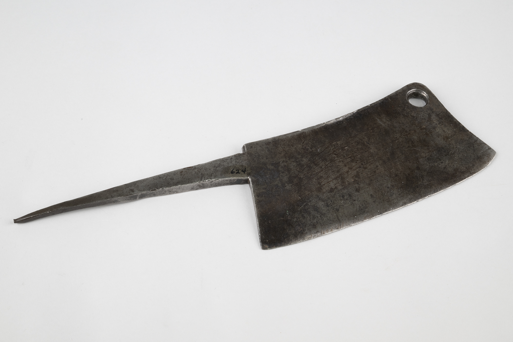 Image of Hand-forged cleaver made by blacksmith August Joseph Wenzel, ca. 1890