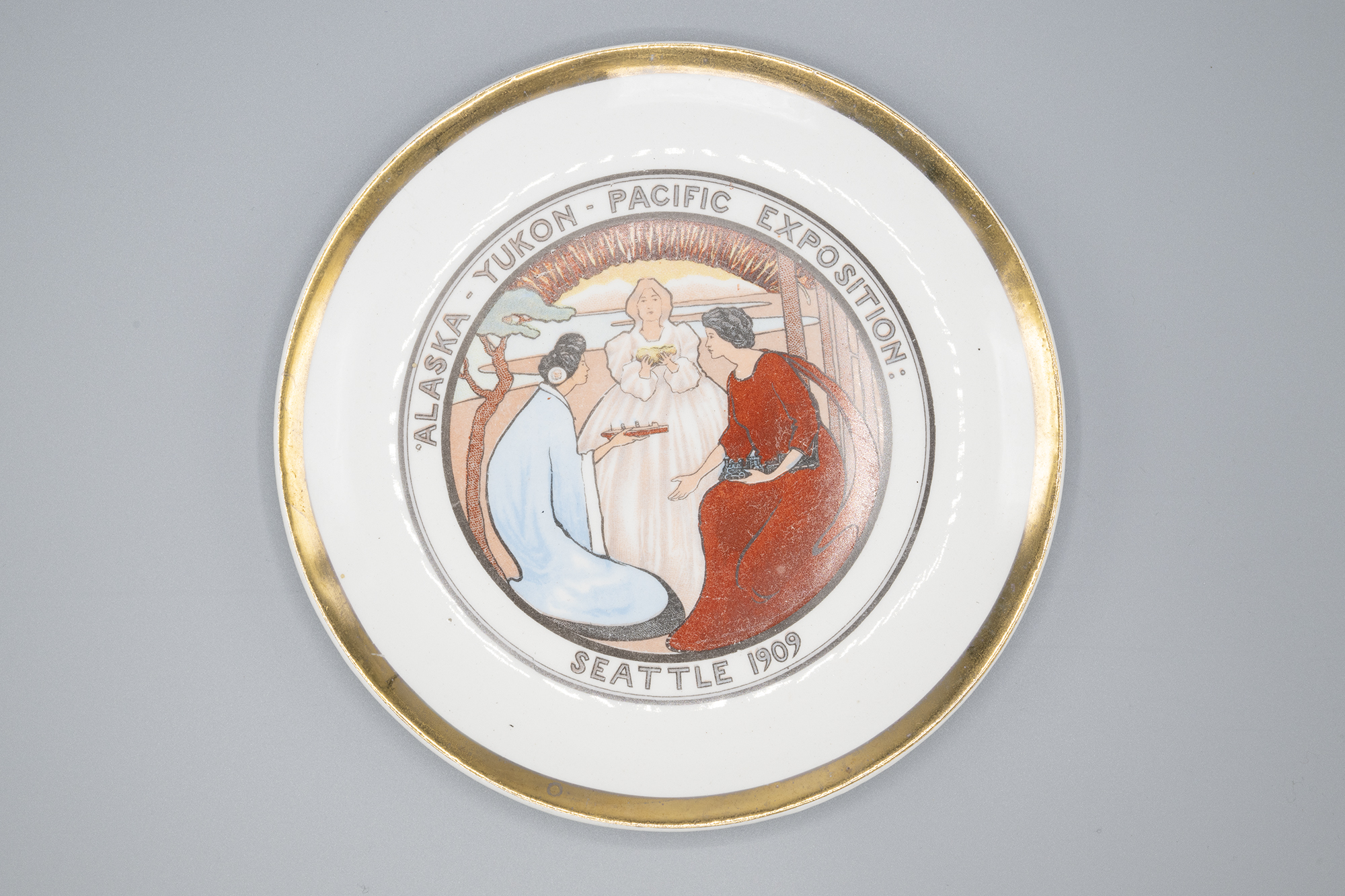 Plate commemorating the Alaska-Yukon-Pacific Exposition (AYPE