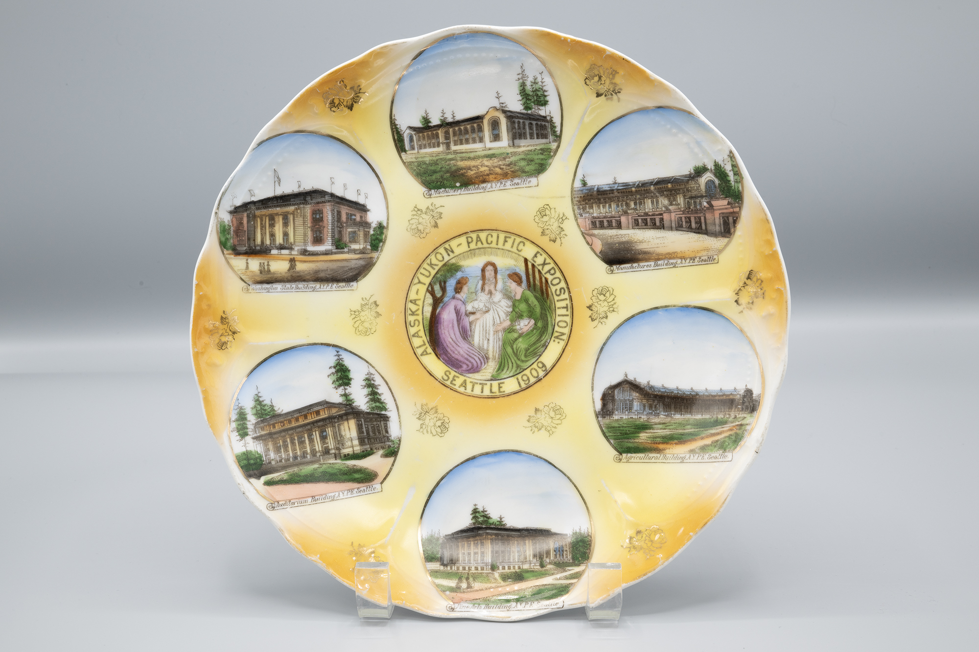 Image of Souvenir plate from the Alaska-Yukon-Pacific Exposition (AYPE), 1909