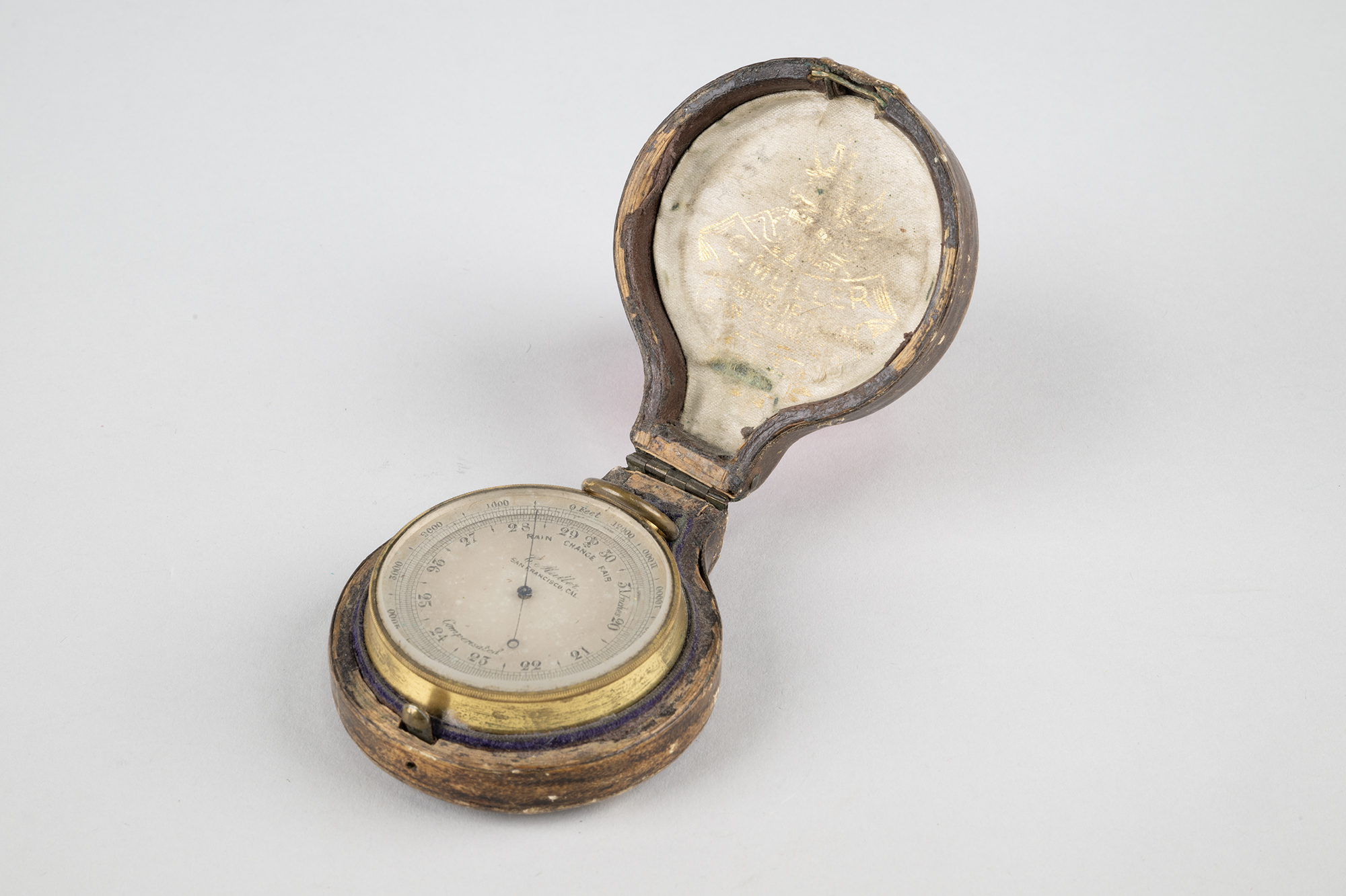 Image of Altimeter and barometer used by David Denny, ca. 1850