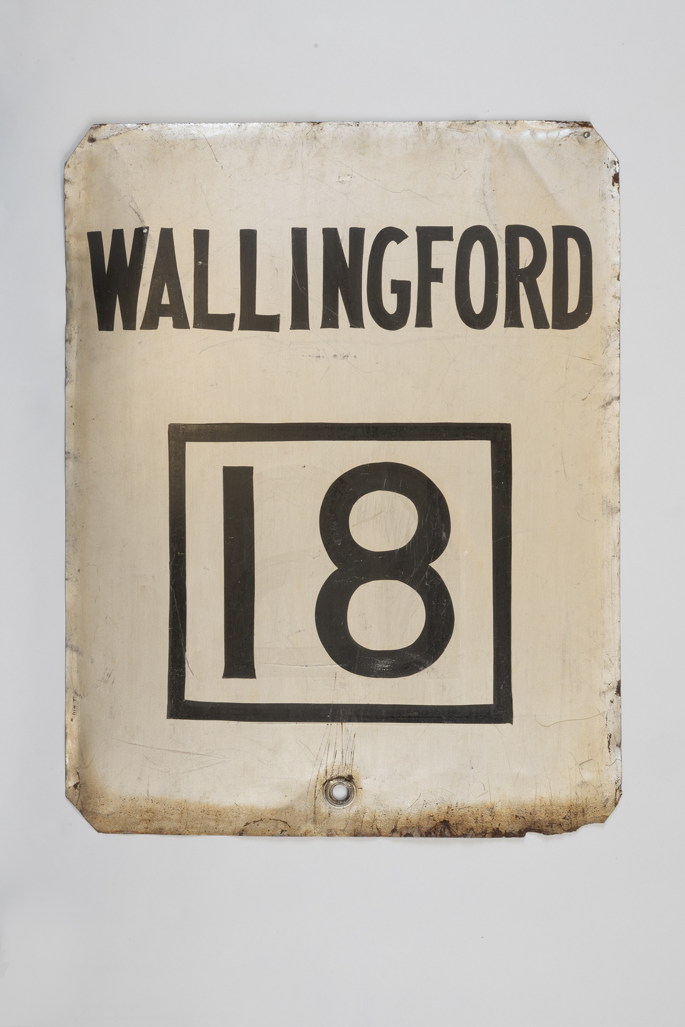 Image of Tin destination sign from Seattle street car, ca. 1910, 