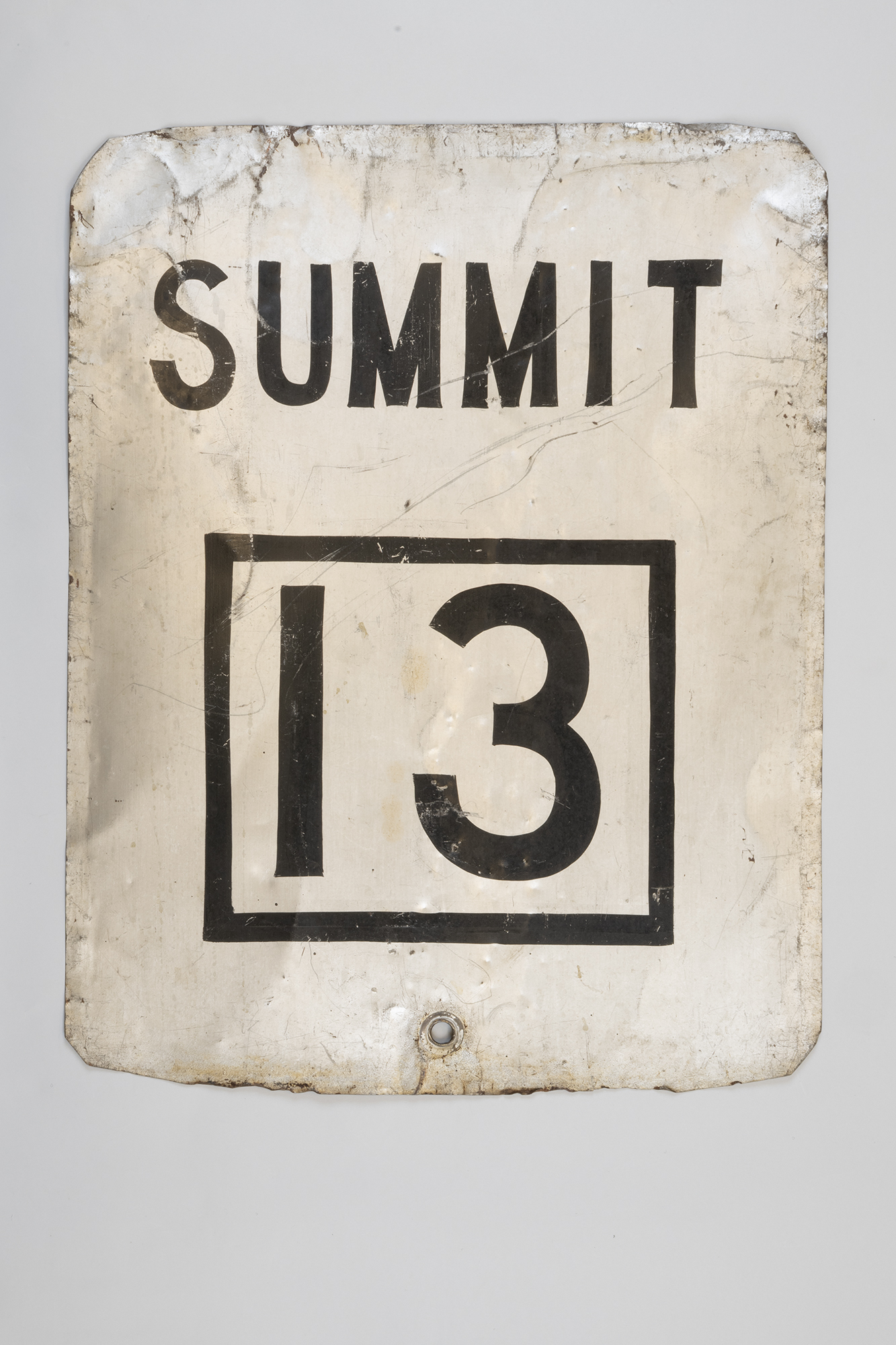 Image of Tin destination sign from Seattle street car, ca. 1910, 