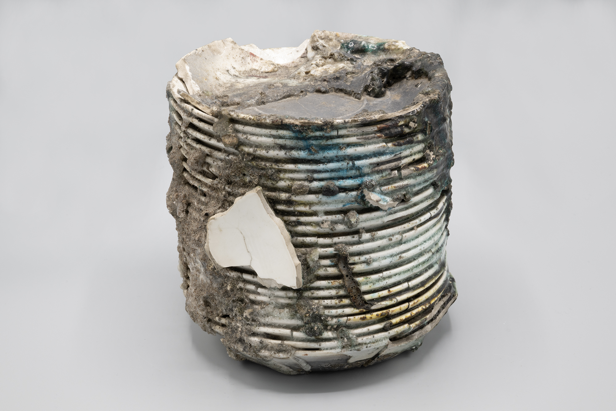 Image of Stack of melted saucers from the Seattle Fire of 1889