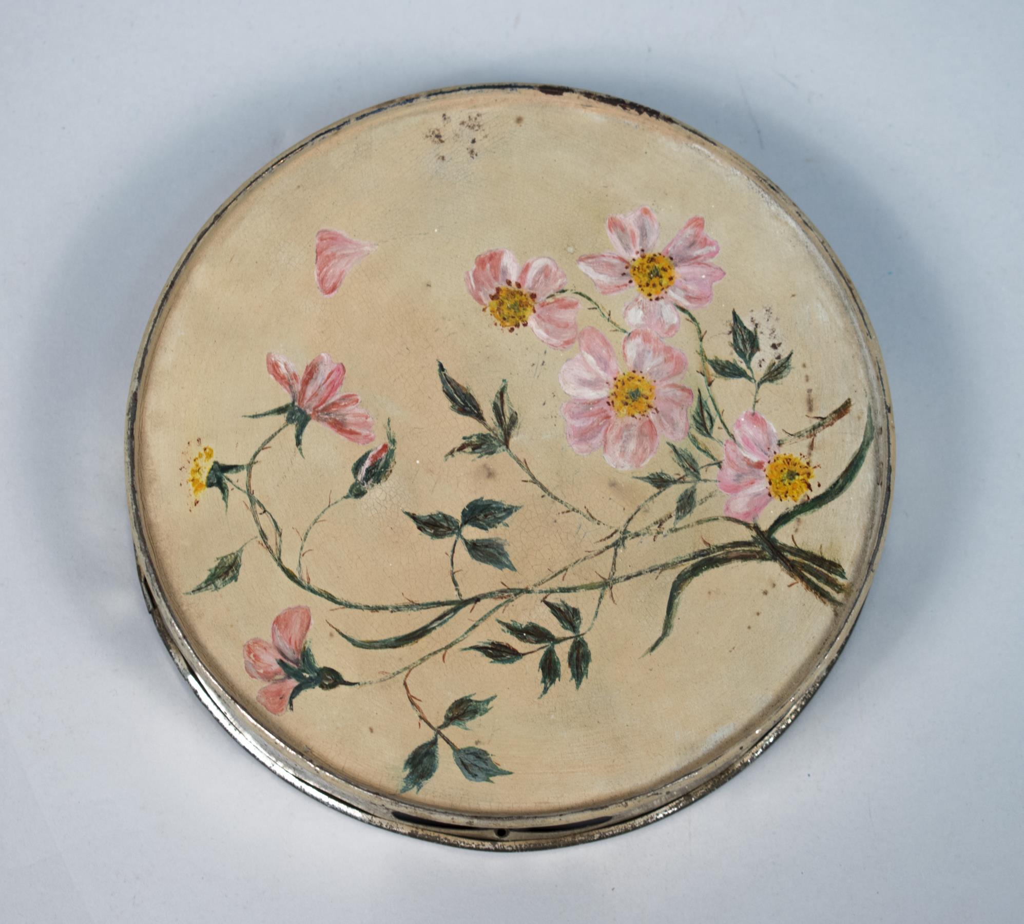 Image of Painted tambourine, ca. 1900